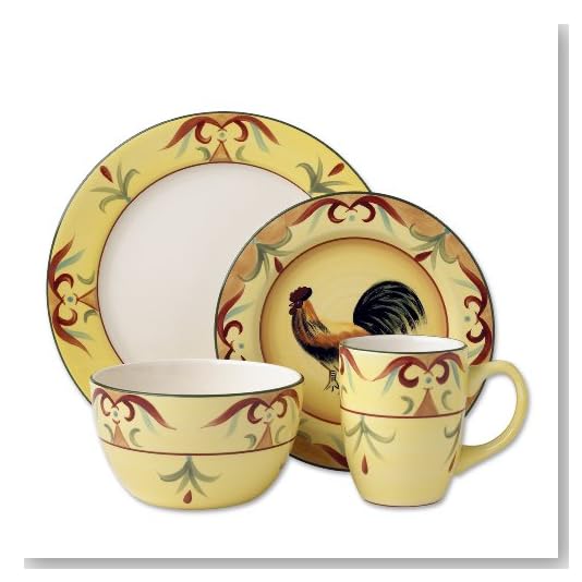 Pfaltzgraff Everyday Tuscan Rooster,16-Piece Service for 4