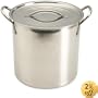 Good Cook 8 Quart Covered Stainless Steel Stock Pot