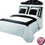 Luxury 5-PC Chocolate with Blue 300 Thread Count King/Cal king Duvet Cover Set 100 % Egyptian Cotton comforter cover set with matching pillow shams By sheetsnthings
