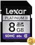 Lexar Platinum II 8 GB 60x SDHC Flash Memory Card LSD8GBBSBNA060