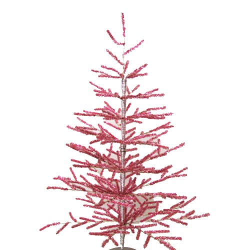 Kurt S. Adler 3-Foot Retro Pink Coral Christmas Tree