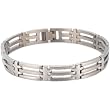 Brushed and Polished Titanium 10mm Bracelet