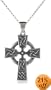 Sterling Silver Celtic Cross Pendant w/ Rolo Chain, 18"