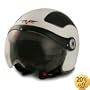 VCAN Milano White Extra Large European Styled Scooter Helmet
