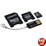 Kingston Mobility Kit - 8 GB microSDHC Flash Memory Card with SD and miniSD Adapters + USB Reader MBLYG2/8GB