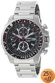 Seiko Men's SNAD05 Flight Computer Silver-Tone Watch