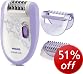 Philips HP6509 Satinelle Soft Sensitive Total Body Epilator With Shaving Attachment