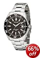 Accurist Gents Rose Gold Tone With Dark Brown Dial Bracelet Watch