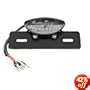 Custom Black LED Integrated Taillight Brake Light Turn Signals License Plate Light Fender Eliminator Plate Tag Holder for Harley, Honda, Yamaha, Suzuki, Kawasaki, Custom Bike, Cruiser, Choppers, Scooters, Vespa, Moped