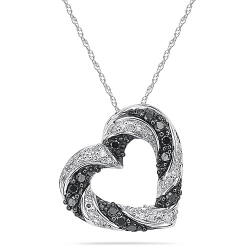 pave heart pendant 