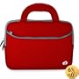 Kroo Glove Sleeve with Handle for Netbook up to 10.1-Inch (Red)