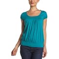 Self Esteem Juniors' Solid Peasant Top With Nailhead Detail