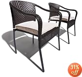 Strathwood Padre All-Weather Wicker Stackable Chair, Set of 2