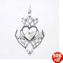 Celtic Claddagh Pendant in Sterling Silver, #8255