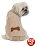 Fashion Pet Bone Patch Small Cable Dog Sweater, Camel