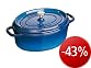 Staub 1352740 Br�ter / Cocotte oval aus Gusseisen 27 cm, blau