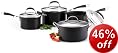 Circulon Elite Hard Anodised Cookware Saucepan Set
