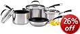 Circulon Steel Elite Stainless Steel Cookware Saucepan Set