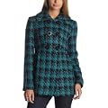 Mac & Jac Women's Large Houndstooth Double Breasted Coat