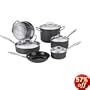 Cuisinart GreenGourmet Hard Anodized Eco-Friendly Nonstick 10-Piece Cookware Set