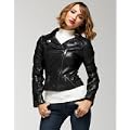 Sultry Slice Sleeve Leather Jacket