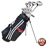 Prosimmon Golf X9 Tall +1" Mens Graphite & Steel Hybrid Club Set + Bag