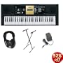 Yamaha YPT-220 61 Key Personal Keyboard with AC Adapter, Deluxe Keyboard Stand and Professional Headphones