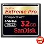 SanDisk 32GB Extreme Pro CF memory card - UDMA 90MB/s 600x (SDCFXP-032G-A91, US Retail Package)