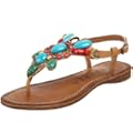 Apepazza Women's Stella Turq Flat Sandal