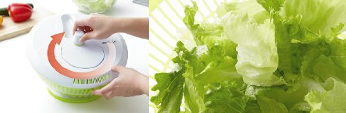 サラダスピナー Wash&Flesh 野菜水きり・流水洗い・米洗い DOSW01