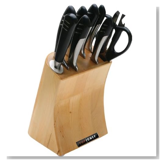 Top Chef 9-Piece Knife Set including Wood Butcher's Block