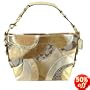 Authentic Coach Circle Patchwork Carly Shoulder Bag 14005 Gold