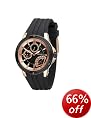 Accurist Gents, Black PU Strap, Rose Gold Tone Watch