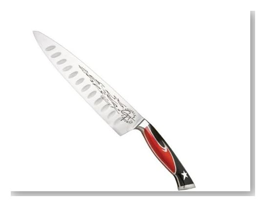 Guy Fieri ER 28 Knuckle Sandwich Chef's Knife, 8-Inch Blade, Made of High Carbon German Stainless Steel