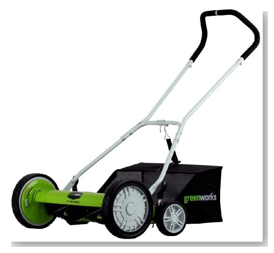 Greenworks 25072 20-Inch 5-Blade Push Reel Lawn Mower with Grass Catcher