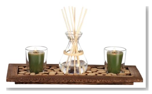 Anchor Home Collection Candle Diffuser Garden with Wood Base