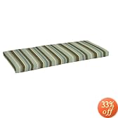 Strathwood Gibranta Hardwood 2-Seater Bench Polyester Cushion, Striped Montserrat