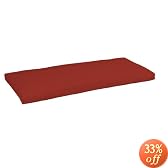 Strathwood Gibranta Hardwood 2-Seater Bench Polyester Cushion, Solid Red