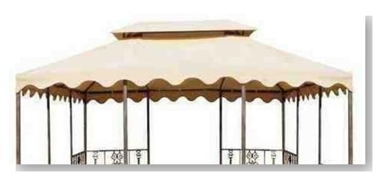 DC America 11-Foot 6-Inch by 11-Foot 6-Inch Replacement Gazebo Top, 2-Tier