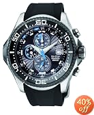 Citizen Men's BJ2117-01E Eco-Drive Depth Meter Chronograph Metric Rubber Dive Watch