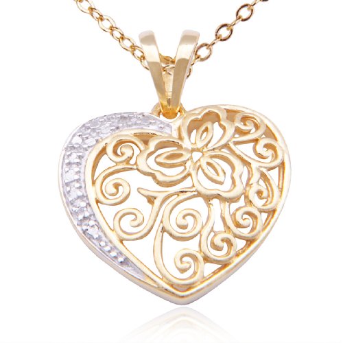 pave heart pendant 