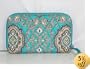Vera Bradley Zip Around Wallet Totally Turq