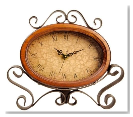 Wilco Imports, Wood Clock, 10.5-inches x 3.25-inches x 8.75-inches