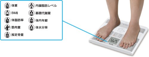 TANITA 【測定データをSDカードに自動記録 / パソコンへ転送可能 & グラフ表示も】 体組成計 インナースキャン50 パールホワイト BC-309-PR