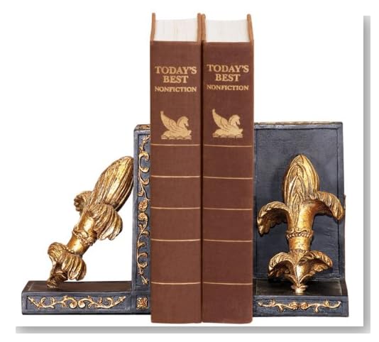 Sterling Home 93-3054 Pair of Bookends, French Fleur De Lis, 6-3/4-Inch Tall