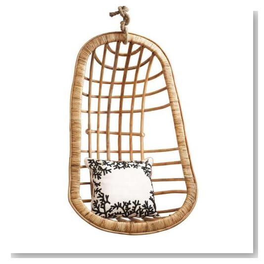 Two's Company Hanging Rattan Chair