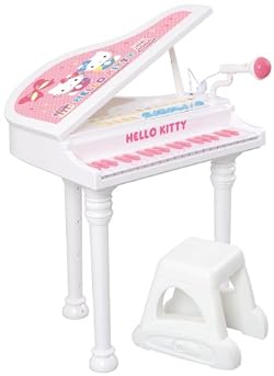 キティ柄のステキな白いグランドピアノ！