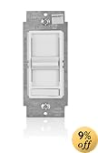 Leviton 6673-10W Decora 300W CFL Dimmer and SureSlide 600W Incandescent Dimmer, Single Pole and 3-Way, White