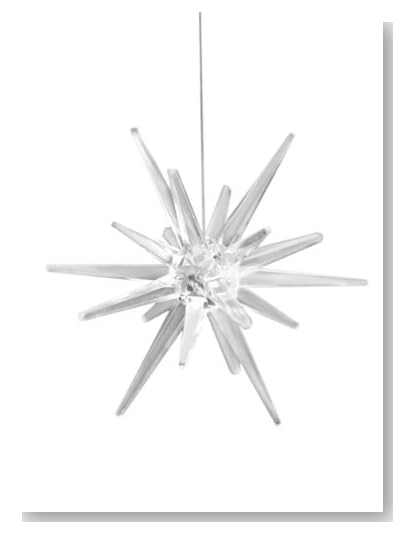 Exhart Solar Acrylic Star, 8-Inch Diameter