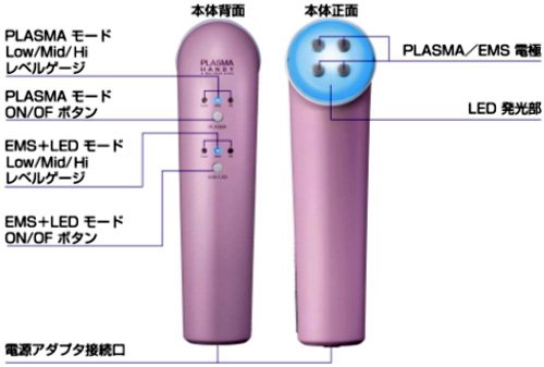 Futek プラズマハンディ 【プラズマ導入、EMS運動、LED照射】3way・リアルエステ ホワイト